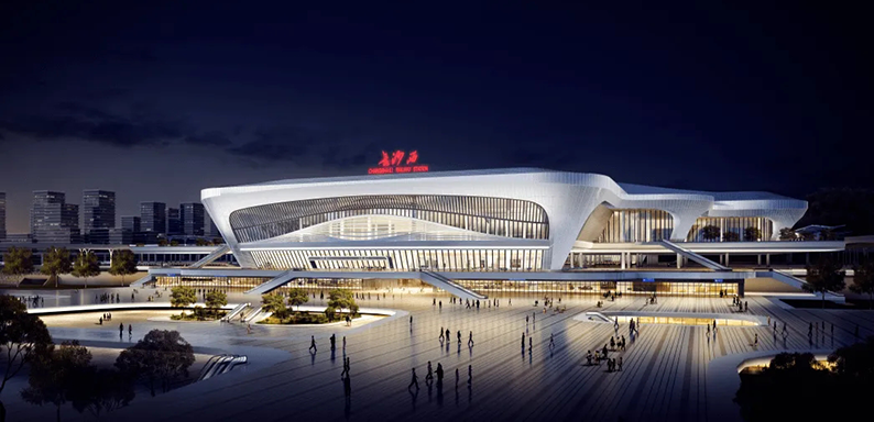 既有长沙西站站房拆除完成 原址新建长沙高铁西站
