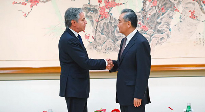 王毅会见布林肯：美方不能总是以&ldquo;两副面孔&rdquo;对华