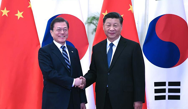 习近平会见韩国总统文在寅