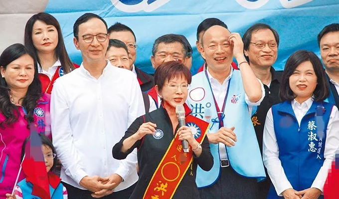 洪秀柱韩国瑜台南造势有人闹场 台警现场&ldquo;击落&rdquo;无人机