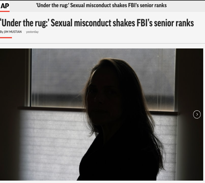 △美联社报道,FBI涉嫌包庇曾被指控性侵的前高官