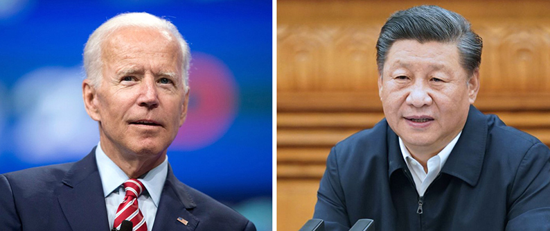 习近平同​美国总统拜登通电话