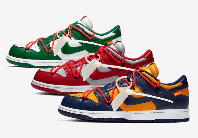 ▲ Off-White 和 Nike 合作鞋款,绿色在二级市场最受欢迎
