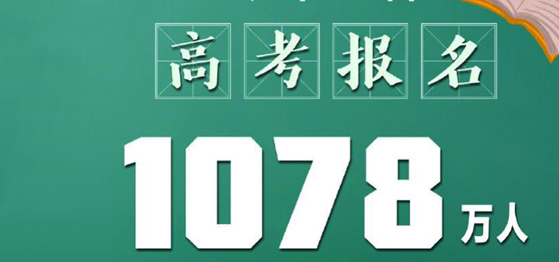 今年全国高考报名1078万人，再创历史新高