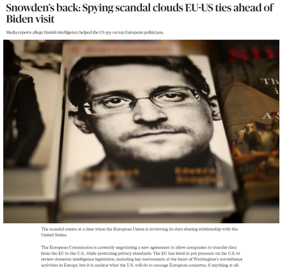△美国“政客”新闻网(Politico)报道截图