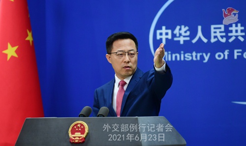 赵立坚回应,图自外交部网站