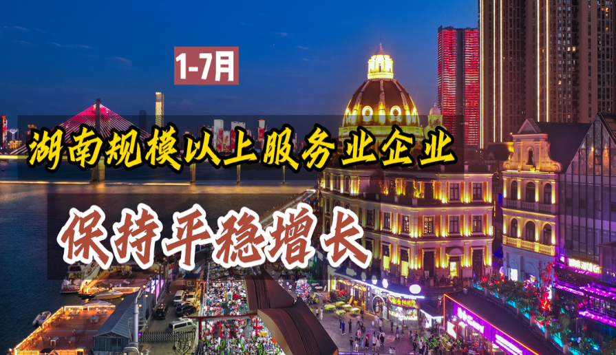 前7月湖南规模以上服务业盈利面85.3%