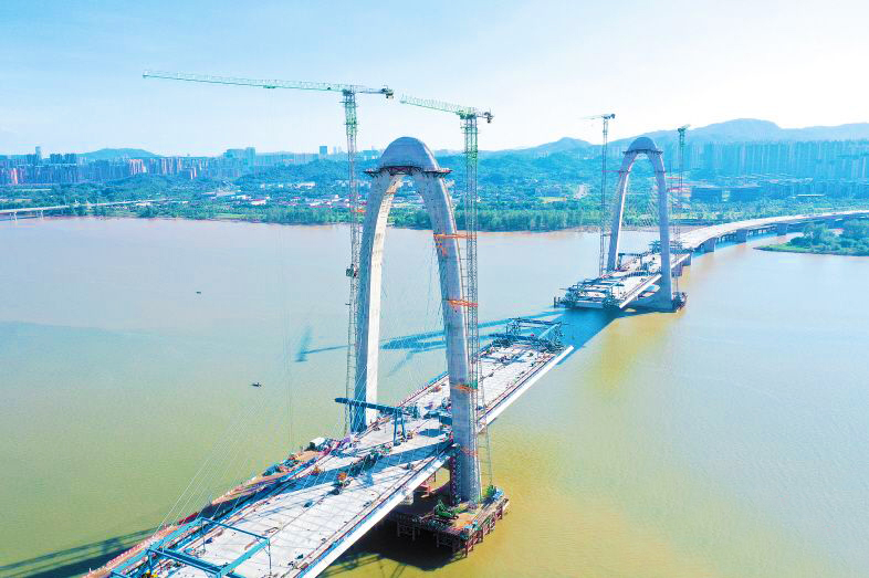 兴联路大通道东西引桥即将完工 预计年底主体完工具备通车条件