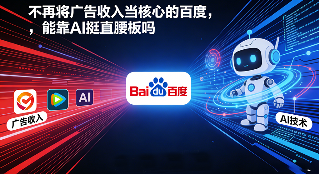 不再将广告收入当核心的百度，能靠AI挺直腰板吗？