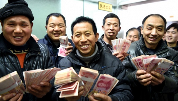 拖欠农民工工资，或加付100%赔偿金
