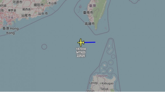 美军EP-3E侦察机又在台海出现 经巴士海峡进入南海