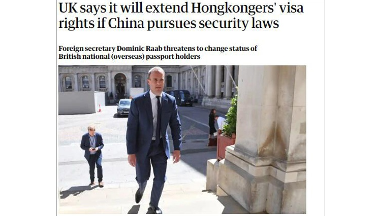 英国抛香港问题半年报告，又拿&ldquo;护照&rdquo;威胁中国