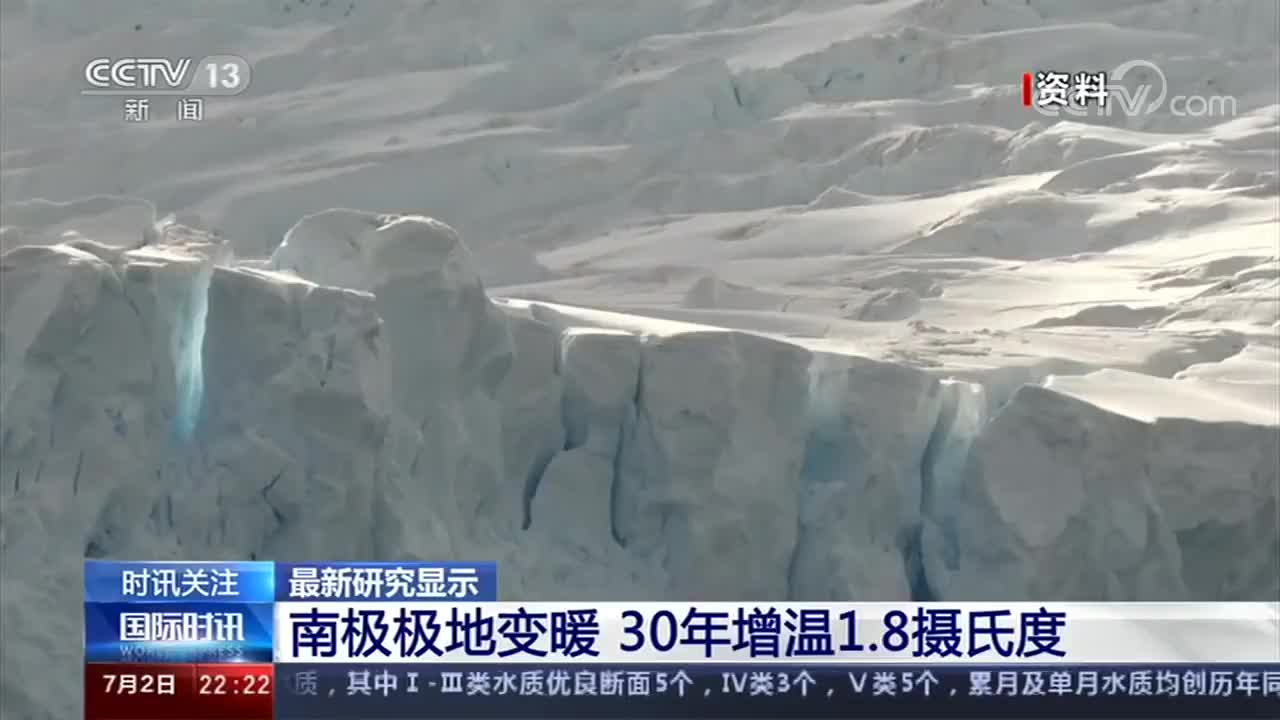 最新研究显示 南极极地30年间增温1.8摄氏度