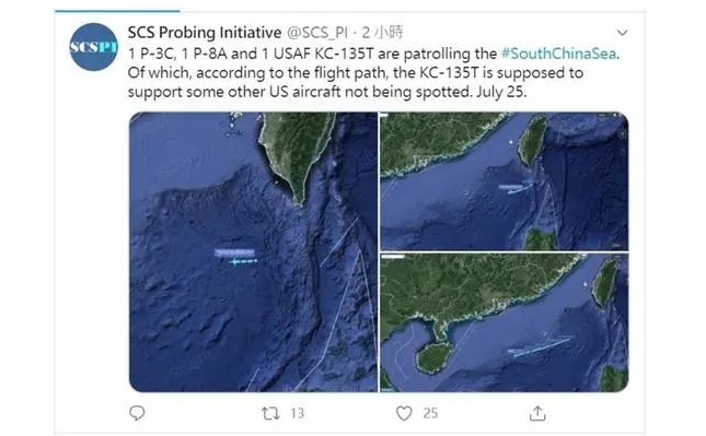 挑衅！解放军南海实弹打靶之际，美军机果然又来！