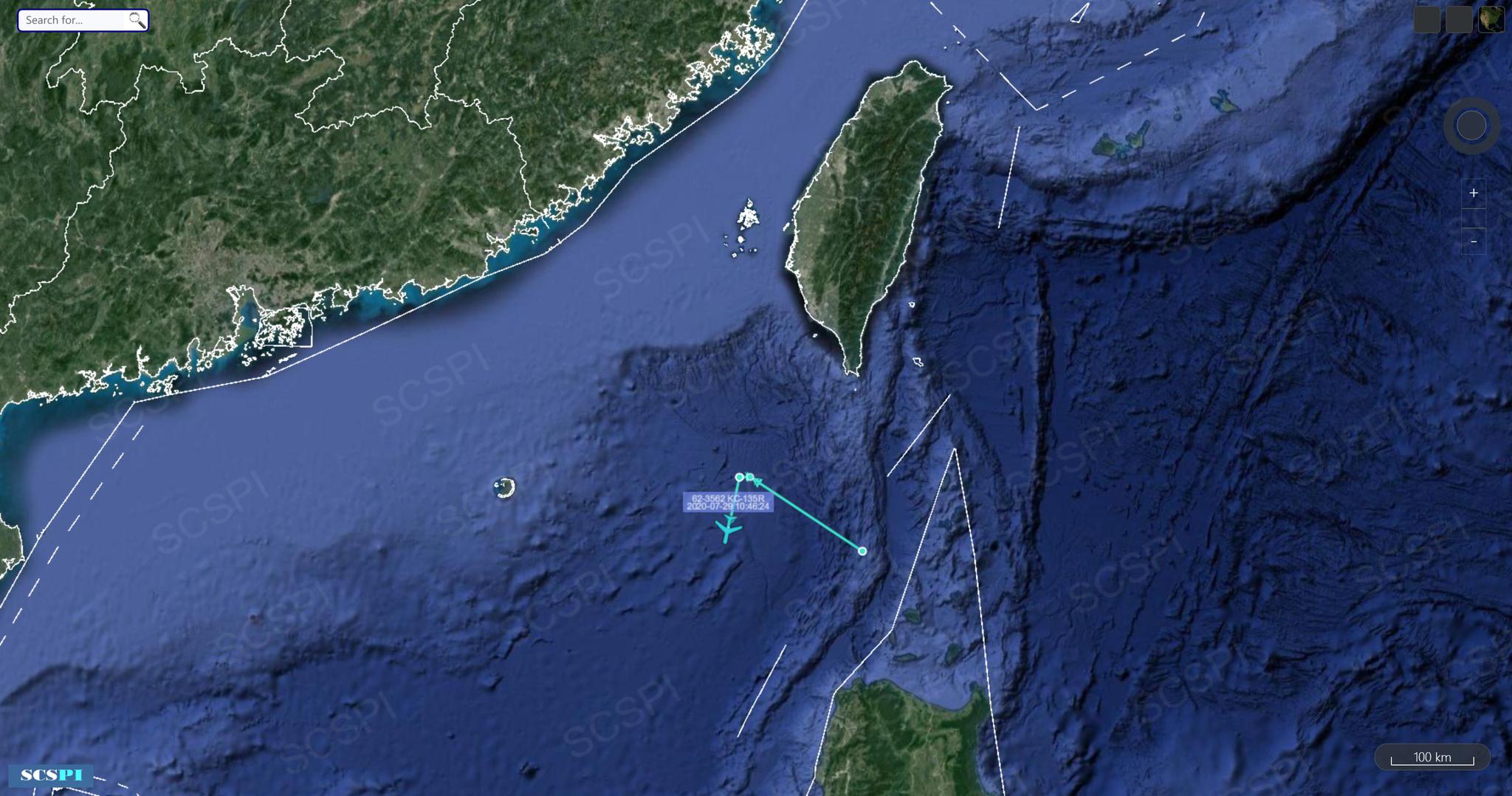 美军又派P-8A进入南海上空 距广东海岸最近96.5公里