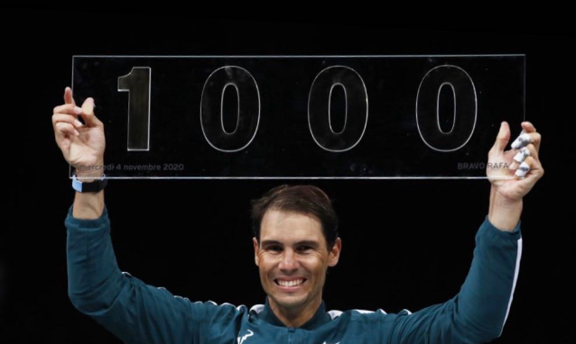 1000胜！网坛名将纳达尔达成职业生涯千胜成就