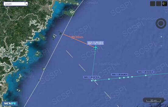 美侦察机被曝现身东海上空 最近距离浙江海岸73公里