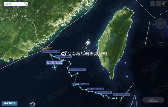 美侦察机对华抵近侦察 最近距离25.33海里