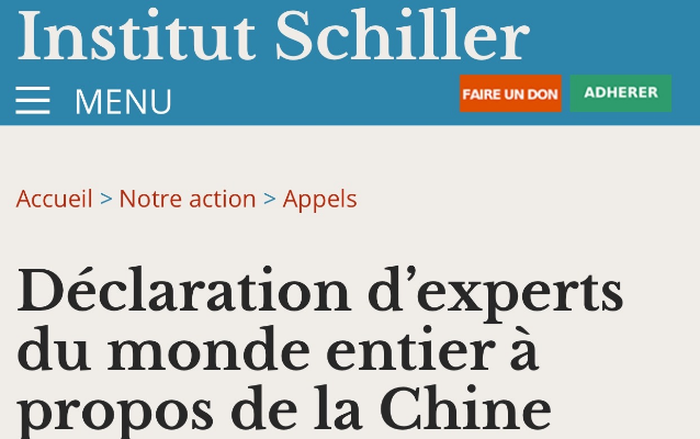 席勒研究所各国专家学者共同声援中国