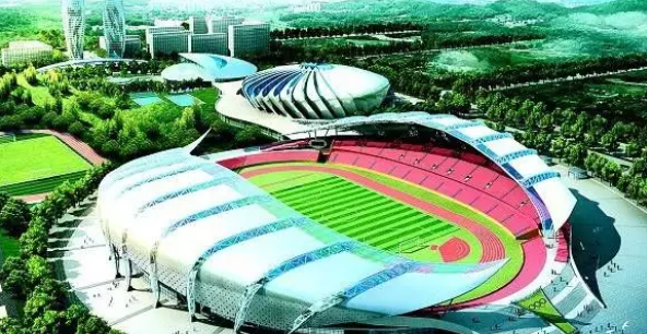 岳阳市体育中心预计明年1月底全面竣工 将成城市&ldquo;新地标&rdquo;