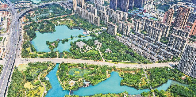 洋湖国家湿地公园提质改造进行中，一期已完工并开放